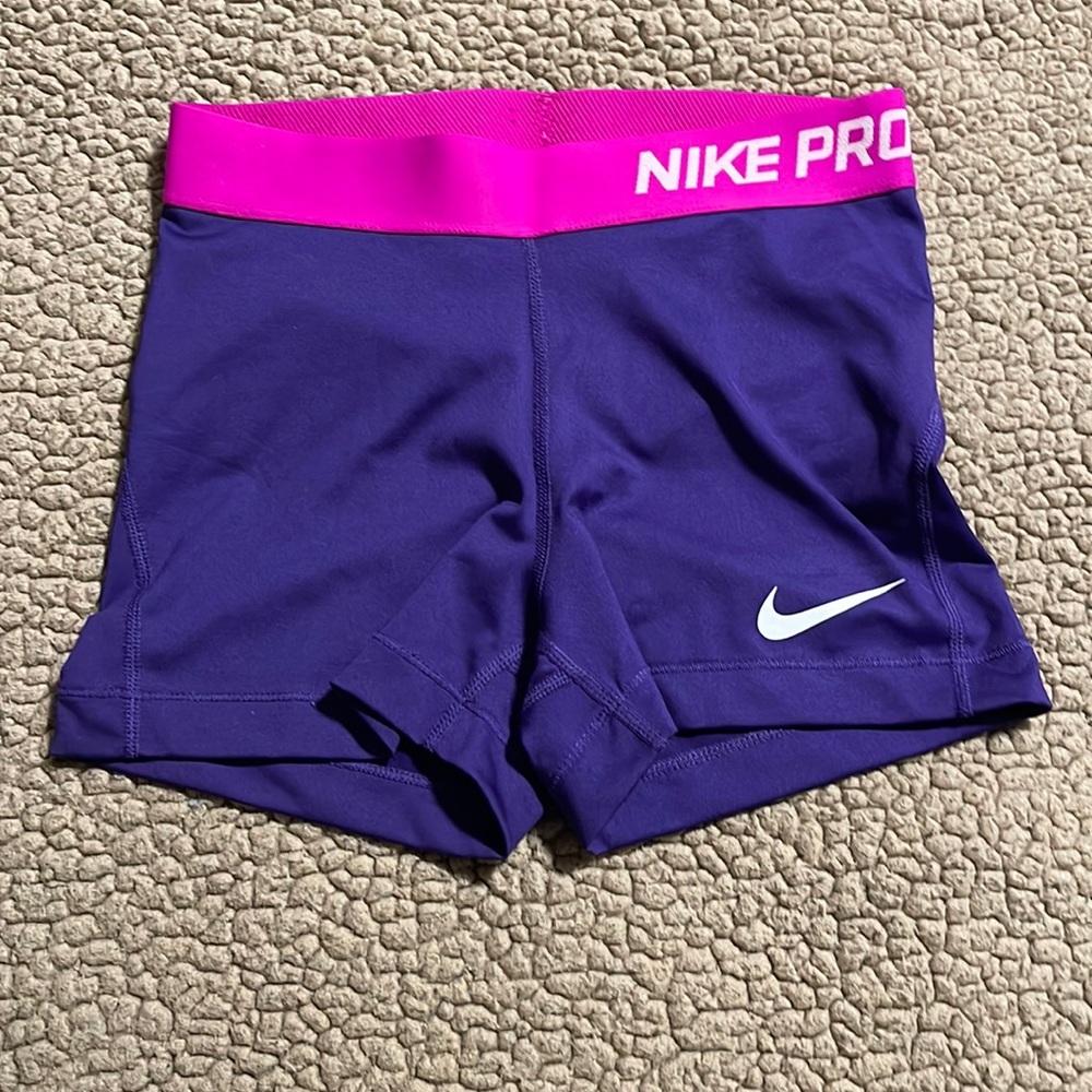 Purple Nike Pro Dry Fit Workout Shorts Size Small